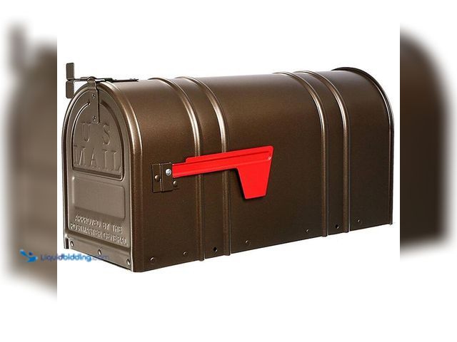 Lot 49-3564686 - Postal Pro Carlton Post-Mount T2 Mailbox, Bronze, Model # PP150SAB, Unused.