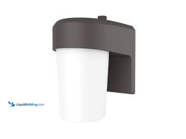 Lot 49-5483374 - Commercial Electric FE 60-Watt, Equivalent CE Integrated LED Jelly Jar Bronze, Outdoor Hardwired Wal...