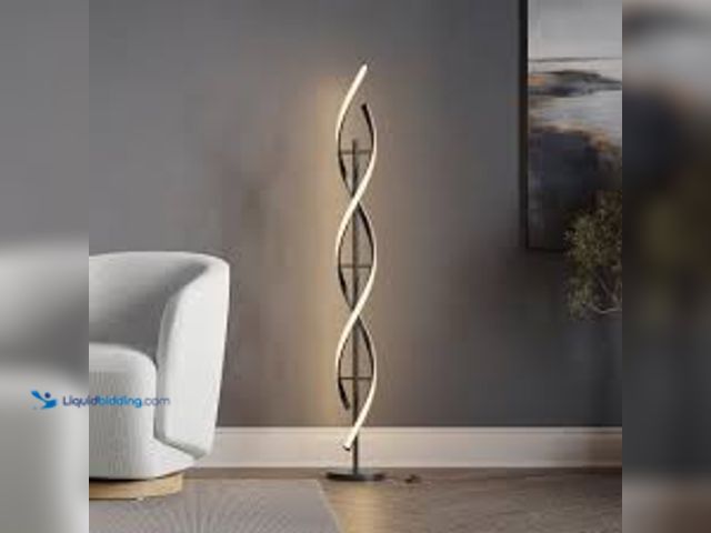 Lot 49-5483475 - Bridgeport Designs Vortex Floor Lamp. Model: LSQ3602LX-01. Unused