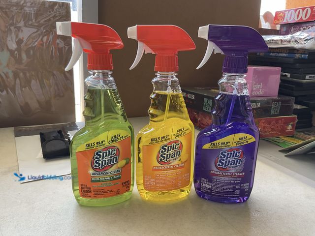 Lot 49-5515535 - LOT OF 3 SPIC AND SPAN MULTI PURPOSE SPRAY CLEANERS INCLUDING CITRUS, LEMON AND LAVENDER NEW OLD STO...