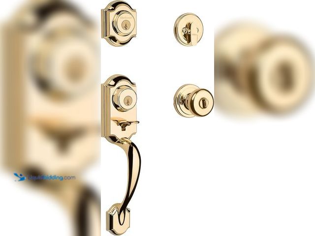 Lot 49-1514908 - Kwikset Montara Front Door Lock Handle and Deadbolt Set, Entry Handleset Exterior with Interior Door...