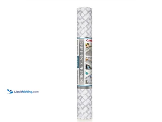 Lot 49-1631131 - Lot of (4) rolls of Con-Tact® Brand Grip Prints Premium™, Non-Adhesive, Faded Trellis Cool Gray, Mod...