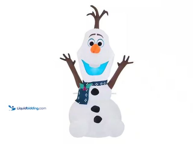 Lot 49-1546902 - Disney 4 ft Olaf With Scarf Holiday Inflatable, Model # 22GM14417, Unused.  Ref#HOL1113