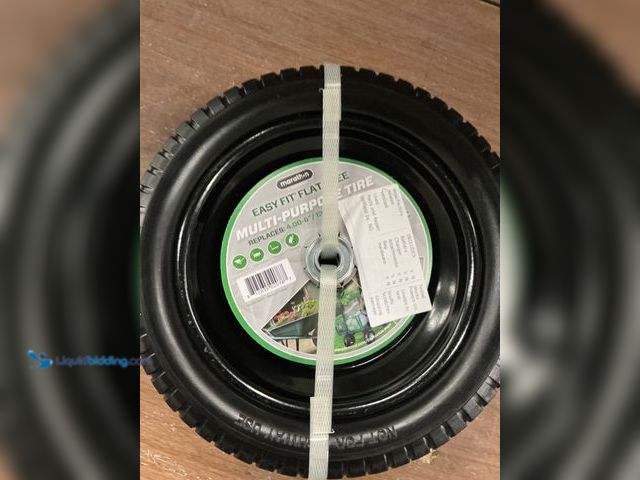 Lot 49-5487204 - Marathon
Universal Fit Flat-Free 12 in. Tire and Wheel Assembly Replacement for Air-Filled Garden C...