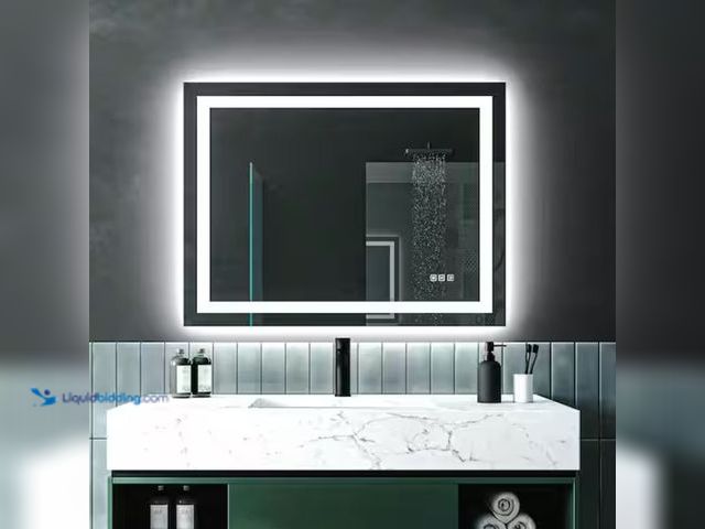 Lot 49-2006129 - TOOLKISS 36 in. W x 30 in. H Rectangular Frameless Anti-Fog LED Light Wall Bathroom Vanity Mirror wi...