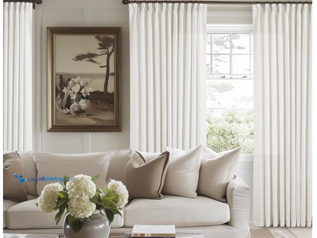 Lot 49-1566954 - TWODRAPES Extra Wide Linen Curtains 102 Inches Long 70 Inch Wide for Living Room Bedroom Light Filte...