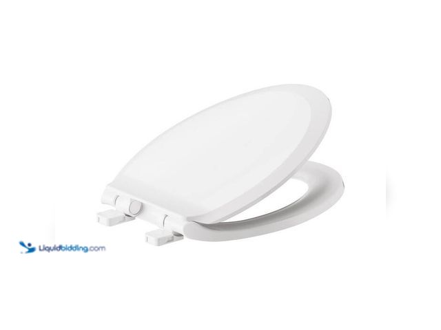 Lot 49-1548598 - American Standard Cadet Elongated Antimicrobial Soft Close Toilet Seat in White. Model # 5503A65BH.0...