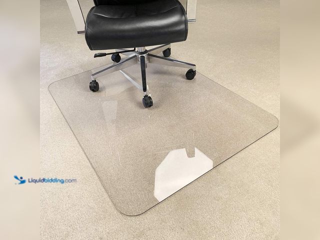 Lot 49-3617658 - 35"x47" Rectangular Clear Acrylic Office Chair Mat to Protect Flooring - slightly used   Ref#CRS0730