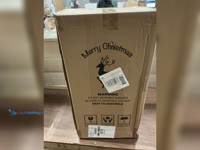 Lot 49-5413369 - Two piece lighted gold Christmas Deer Decoration (New) (No Factory Image)