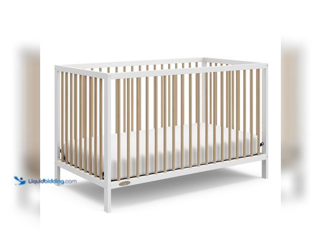 Lot 49-5481963 - Graco Teddi 5-in-1 Convertible Crib (White with Driftwood) – GREENGUARD Gold Certified, Converts to ...