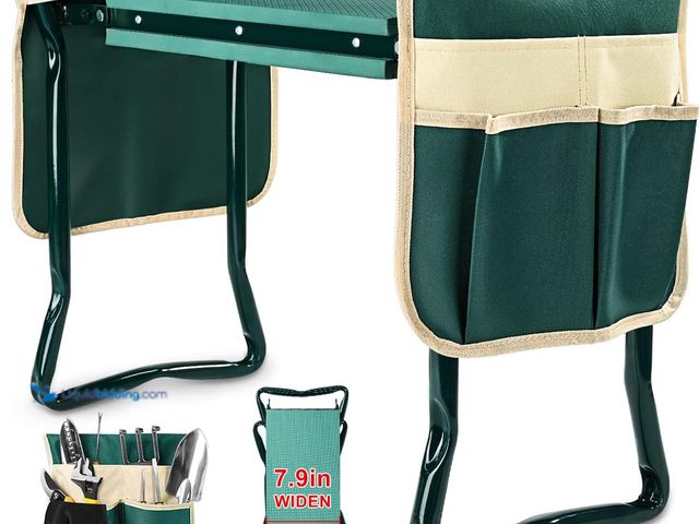 Lot 49-3564623 - KVR Upgraded Garden Kneeler and Seat with Thicken & Widen Soft Kneeling Pad,Heavy Duty Foldable Gard...