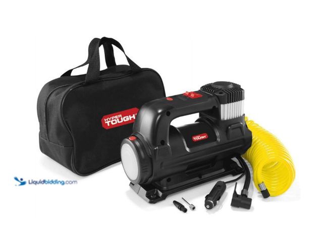 Lot 49-1627190 - Hyper Tough DC 12V Heavy Duty Direct Drive Digital Tire Inflator with Detachable LED Light Model #15...