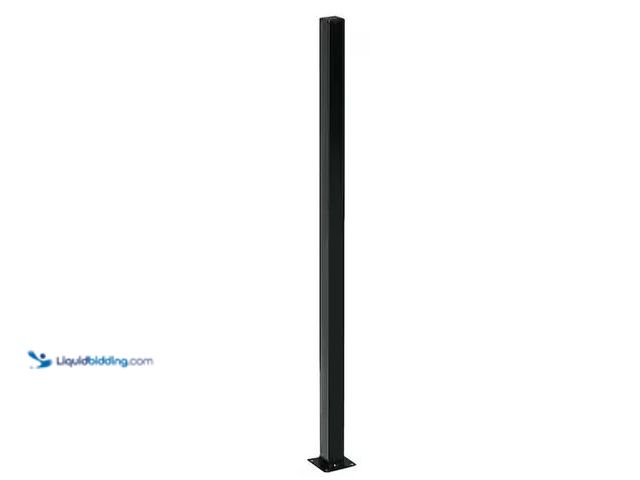 Lot 49-1576749 - Lot of (10) 2 in. x 2 in. x 3 ft. Black Metal Fence Post with Flange and Post Cap Model # FP236PUS, ...