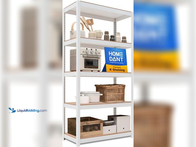 Lot 49-5488231 - HOMEDANT House 36.2" W 5 Tier Heavy Duty Garage Shelving Adjustable Metal Rack Storage Shelves Stand...