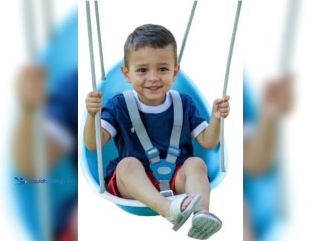 Lot 49-3516911 - Swurfer Coconut Toddler Swing – Comfy Baby Swing Outdoor, 3- Point Adjustable Safety Harness, Secure...