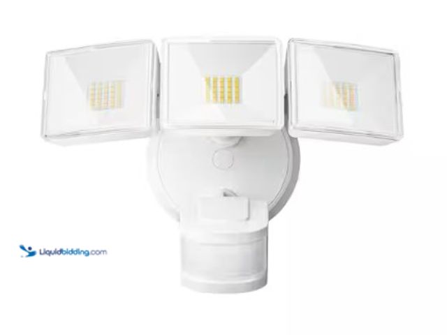 Lot 49-3612857 - JOWEI 30 Watt Equivalent 4500 Lumen 240° White Motion Sensing Dusk to Dawn LED Flood Light Hardwired...