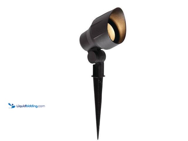 Lot 49-2024190 - Lot of (4)- Hampton Bay Low Voltage 20-Watt (Bi-Pin) Black Outdoor Landscape Flood Light. Model # L0...