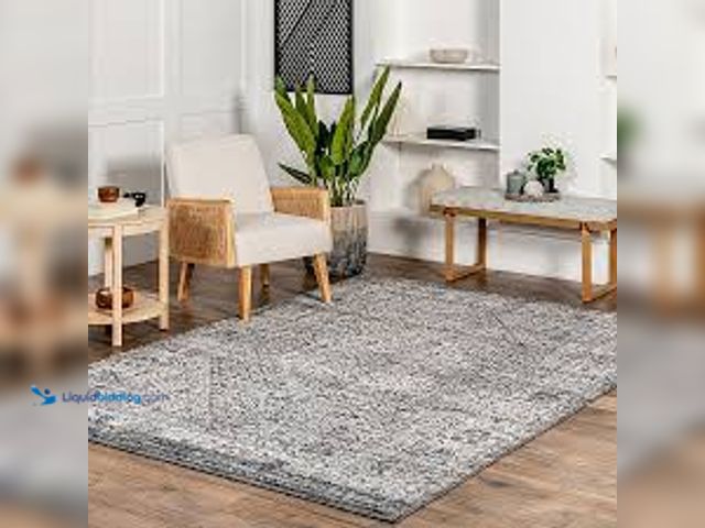 Lot 49-5541572 - nuLOOM 9 x 12 (ft) Loomed Polypropylene Gray Rectangular Indoor Floral/Botanical Vintage Spot Clean ...