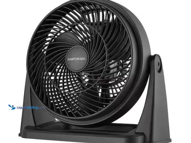 Lot 49-1624507 - Hampton Bay 11 in. 3 Speed Portable Desk Fan in Black Model # TF-1010S, Slightly Used, Tested Works ...