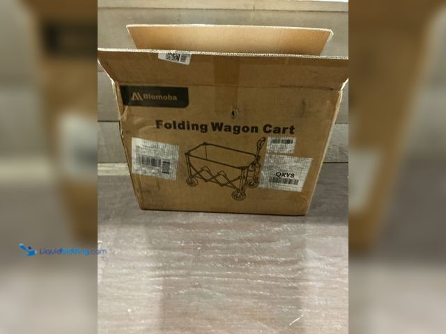 Lot 49-3527388 - Collapsible Wagon Cart, 150L Heavy Duty Foldable Beach Wagon with Wider Wheels & Auto-Rebound Handle...