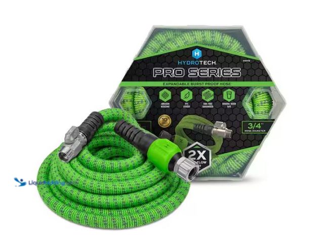 Lot 49-1624400 - Hydrotech Pro Series 3/4 in. x 50 ft. Heavy Duty Garden Water Hose, Lightweight, Expandable Model # ...
