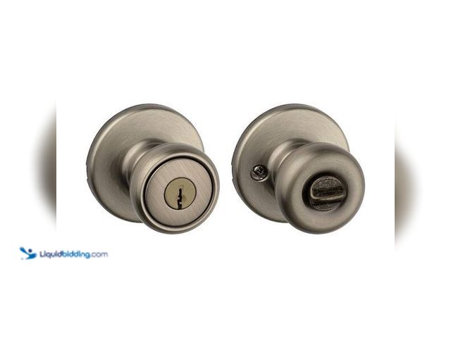 Lot 49-5452548 - Kwikset
Tylo Antique Brass Exterior Entry Door Knob Featuring Microban Antimicrobial Technology. SK...