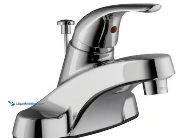 Lot 49-3631048 - Glacier Bay Aragon 4 in. Centerset Single-Handle Low-Arc Bathroom Faucet in Polished Chrome, Model #...