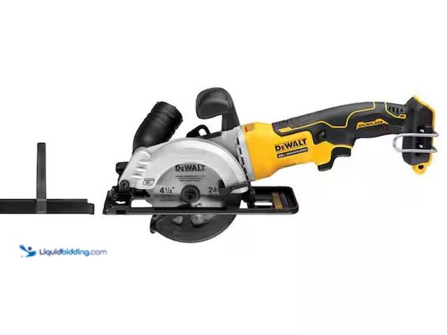 Lot 49-1572265 - DEWALT ATOMIC 20V MAX Cordless Brushless 4-1/2 in. Circular Saw (Tool Only) Model # DCS571B, Slightl...