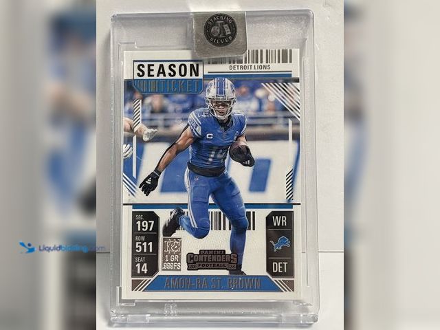 Lot 49-911535 - NFL Silver Bar Card Amon-Ra St. Brown - .999 Fine Silver