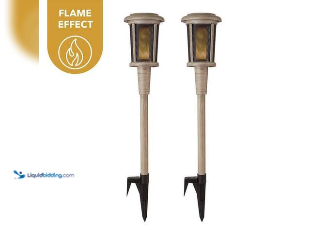Lot 49-5452473 - Hampton Bay
Ambrose Solar 6 Lumens Natural Oak Integrated LED Flicker Flame Torch Path Light with A...