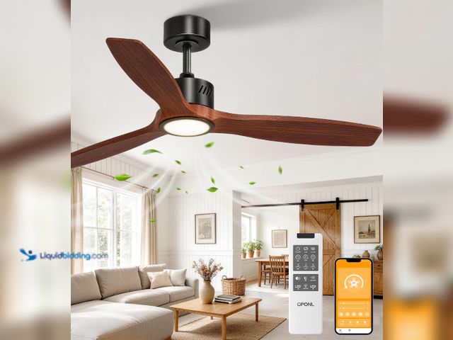 Lot 49-2023216 - OPONL 52 inch Ceiling fan with Light and Remote Control, Model# B0D6JZ5R4M, Unused, Has Remote.  Ref...