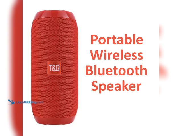 Lot 49-1616194 - T and G Waterproof Portable Wireless Bluetooth Speaker Red - NEW - Dual precision stereo drivers del...