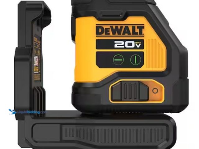 Lot 49-3612922 - DEWALT 20V Green Cross Line Laser Level (Tool-Only), Model # DCLE34021B, Slightly used, Powers on.  ...
