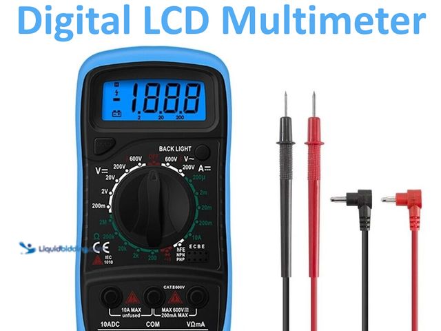 Lot 49-5434342 - Digital LCD Multimeter Tester Voltmeter Ammeter Ohmmeter - NEW - This digital multimeter has all the...