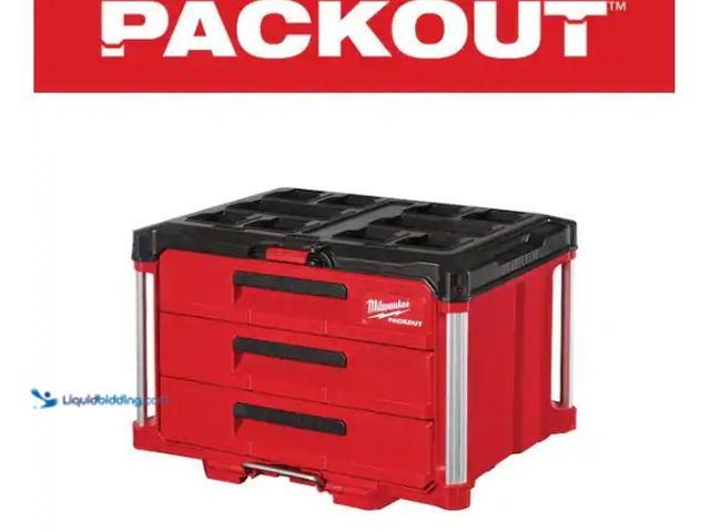 Lot 49-5580837 - Milwaukee
PACKOUT 22 in. Modular 3-Drawer Tool Box with Metal Reinforced Corners. Store SKU # 10058...