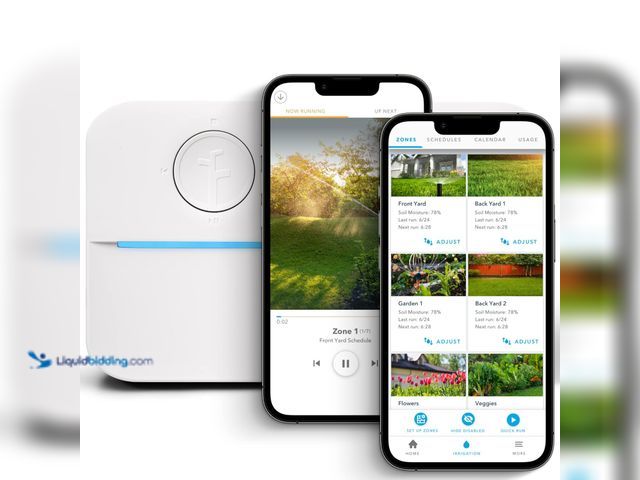 Lot 49-5413759 - Rachio WiFi Smart Sprinkler Controller (8-Zone Irrigation Remote Control) – App-Based Scheduling, Lo...