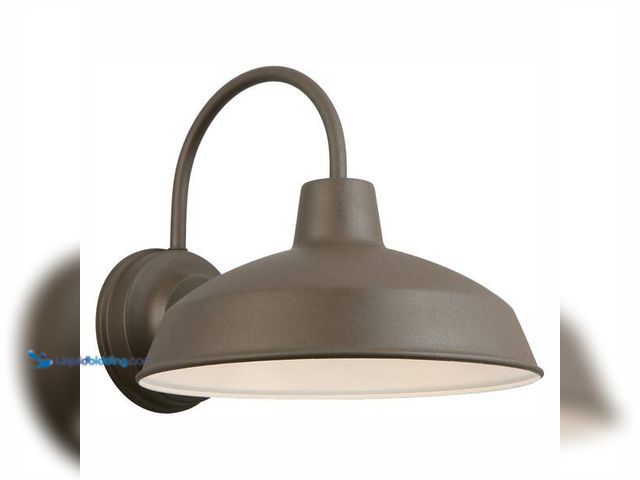 Lot 49-5454341 - Hampton Bay
10 in. Bronze Integrated LED Barn Light Hardwired Outdoor Wall Light Lantern Sconce Mod...