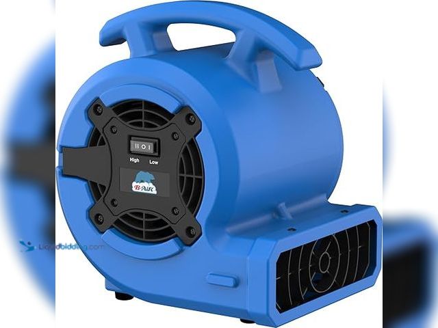Lot 49-5411715 - B-Air VP Series 1/8 HP Air Mover Commercial Floor Fan, 2 Speeds, 3 Drying Angles, 1.3 Amp Draw, for ...