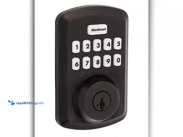 Lot 49-1556657 - Kwikset Powerbolt 250 10-Button Keypad Venetian Bronze Transitional Electronic Deadbolt Door Lock Mo...