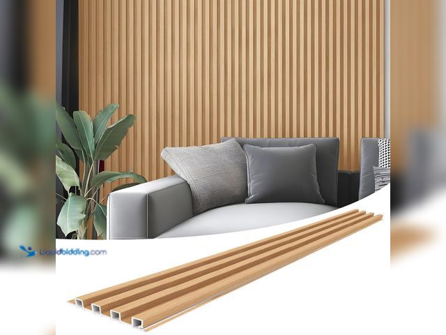 Lot 49-3539850 - Art3d 8-Pack 96 x 6in. WPC Acoustic Slat Wall Panel for Modern Interior Decor, TV Background, Living...