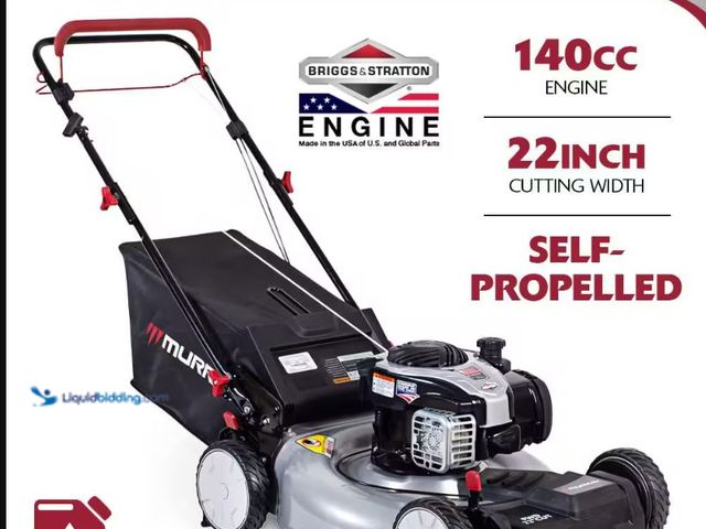 Lot 49-5543621 - Murray
22 in. 140 cc Briggs & Stratton Walk Behind Gas Self-Propelled Lawn Mower with Front Wheel D...