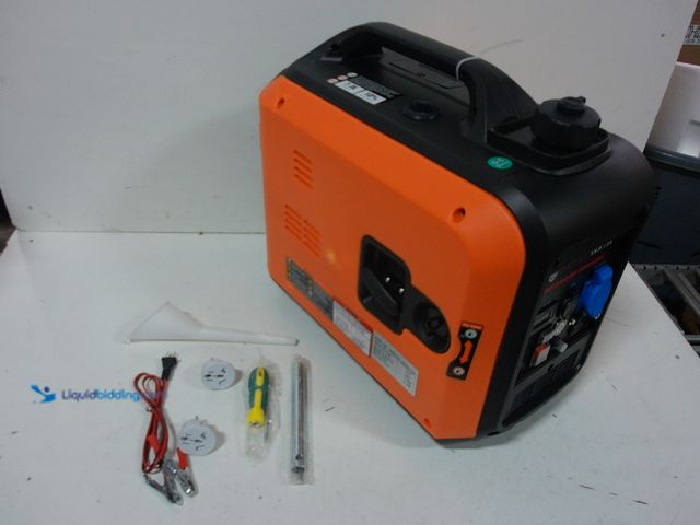 Lot 49-3430542 - Gasoline Inverter Generator, 7 L Fuel Capacity, T.H.D.<3%, Orange/Black, Slightly used, Unable to te...