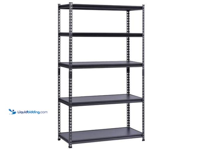 Lot 49-5581534 - HDX 5-Tier Steel Garage Storage Shelving Unit in Silver Vein (42 in. W x 72 in. H x 18 in. D) Model ...