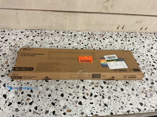 Lot 49-5453418 - Commercial Electric 6 in. x 2 ft. 950 Lumens Dimmable White Integrated LED Flat Panel Ceiling Flush ...