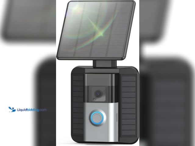 Lot 49-3527859 - QIBOX Solar Charger Compatible with Ring Video Doorbell 4/3/3 Plus/Battery Doorbell Plus, Waterproof...