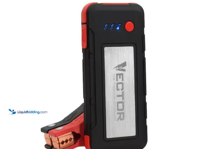 Lot 49-1570344 - VECTOR 1600 Peak Amp Automotive Lithium Jump Starter, Portable Power - 15W USB-A & USB-C, Model # SS...