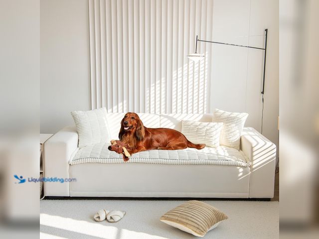 Lot 49-3511835 - Sofa Cover Fuzzy Couch Cover for Pet, Couch Covers for Dogs Washable Non-Slip Sofa Slipcover Cushion...