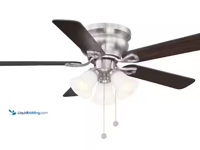 Lot 49-5486308 - Hampton Bay
Clarkston II 44 in. LED Indoor Brushed Nickel Ceiling Fan with Light Kit Internet # 307...