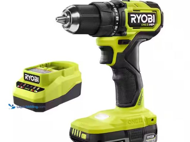 Lot 49-1567869 - RYOBI ONE+ HP 18V Brushless Cordless Compact Drill/Driver Kit with 18V 2.0 Ah HIGH PERFORMANCE Batte...