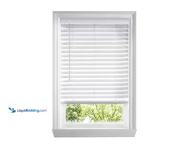 Lot 49-1622443 - Lot of (2) Home Decorators Collection White Cordless Faux Wood Blinds for Windows with 2 in. Slats -...